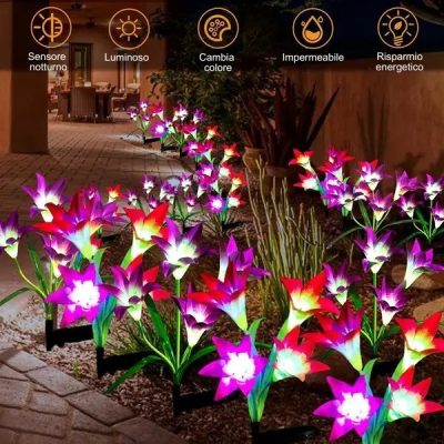 Luci solari da giardino a forma di fiore | BLOSSUN