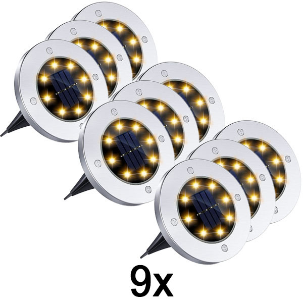 3x Luci solari da pavimento per esterni (3 pezzi) | LUMIGARD