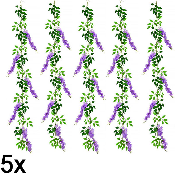 5x Fiori artificiali di glicine | WISBLOOM