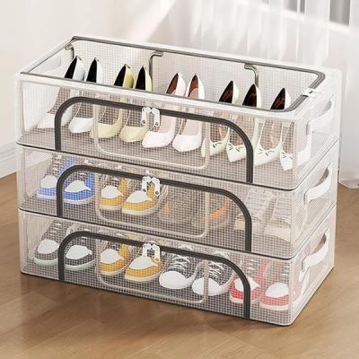 Scatola trasparente impilabile per scarpe | DURASTOR