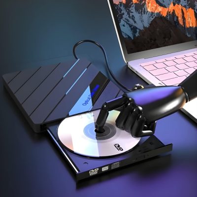 Unità DVD Esterna + Hub USB - 4 Porte, Scheda SD, USB-C | LAPDISC