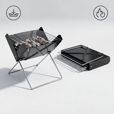 Barbecue portatile pieghevole a carbonella con supporto a X | GRILLOMATE